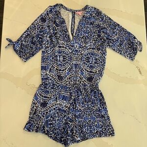 Lilly Pulitzer Blue and White Jumpsuit